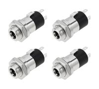 The Lord of the Tools 4PCS 4-Pole Panel Jack Socket 3.5mm For Solder Mounting for Various Electronic Applications A Stable Connection