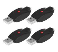 The Lord of the Tools 4pcs 510 Out Threaded USB Smart Charger with Over-Charge Protection LED Indicator for Laptop Car Charger Flashlight