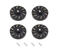 The Lord of the Tools 4Pcs Black Wheel Weights Hex Adapter Brass 7 mm Heavy Duty Wheel Hub Spacers Compatible with Axial SCX24 AXI90081 AXI00001 AXI00002 AXI00005 1/24 RC Crawler Car