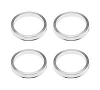 The Lord of the Tools 4PCS Car Hub Centric Rings Wheel Bore Center Spacer Outer Diameter 66.6mm Inner Diameter 57.1mm Aluminum Alloy Silver Automotive Wheels Accessories
