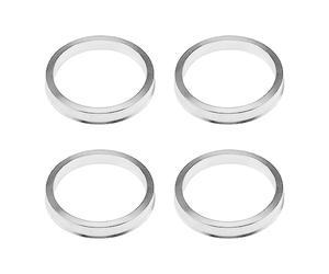 The Lord of the Tools 4PCS Car Hub Centric Rings Wheel Bore Center Spacer Outer Diameter 66.6mm Inner Diameter 57.1mm Aluminum Alloy Silver Automotive Wheels Accessories