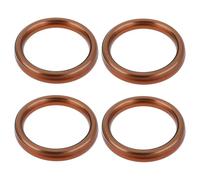 The Lord of the Tools 4Pcs Copper Exhaust Gaskets Header Ring Seal Compatible with Honda VFR VFR750 VFR800 VTEC VF400 VF500 CB500 CB550 GL1500 GL1800