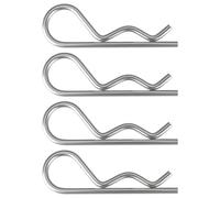 The Lord of the Tools 4Pcs M2 R Clips Retaining Beta Pin 316 Stainless Steel Plated Cotter Pin for Ship Deck Installation 2x42mm