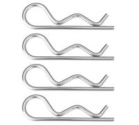 The Lord of the Tools 4Pcs M3 R Clips Retaining Beta Pin 316 Stainless Steel Plated Cotter Pin for Ship Deck Installation 3x65mm
