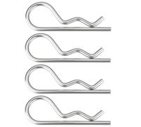 The Lord of the Tools 4Pcs M4 R Clips Retaining Beta Pin 316 Stainless Steel Plated Cotter Pin for Ship Deck Installation 4x80mm