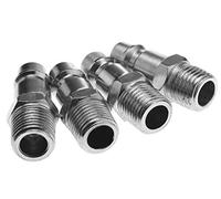 The Lord of the Tools 4Pcs Male Thread Quick Release Air Line Coupler Connector 1/4" BSP Hose Fittings