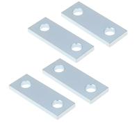 The Lord of the Tools 4Pcs U Bolt Back Plate Galvanized Steel 80x30x6mm Slotted Backing Plate for Solar Support Systems, Cable Trays
