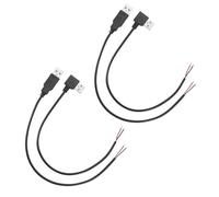 The Lord of the Tools 4PCS USB 2.0 Open End Cable 2 Core USB Male Open Cable DIY Repair Connection Charger Cable 2 Core Power Bare Wire for LED Light Fan