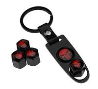 The Lord of the Tools 4pcs Valve Dust Caps, Metal Skull Dust Cover Fit Car Air Wheel Tyre Tire with Skull Spanner Keying
