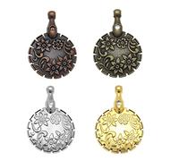 The Lord of the Tools 4PCS Yarn Cutter Pendants Round Thread Cutters Decors Yarns Cutter Thread Yarn Cutting Tools for Sewing Craft Pendant Supplies 4 Colours