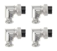 The Lord of the Tools 4X 6-Pin 90° Microphone Right Angle Coupling Plug for CB Radio Ham Radio Microphone