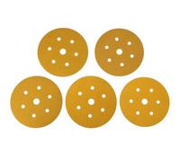 The Lord of the Tools 50Pcs 150mm Sanding Discs 7 Holes Hook and Loop Sanding Disc P80/P120/P240/P320/P600 Mixed Grits for Home and Automotive Applications Yellow