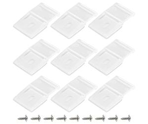 The Lord of the Tools 50Pcs Clear Light Strip Clip with Screws Self Adhesive Light Strip Mounting Clips Led Light Fasteners Mounting Holder for Cabinets Outdoor Office Car Plastic