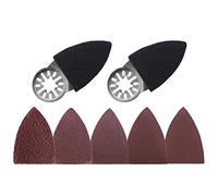 The Lord of the Tools 52Pcs Oscillating Multi Tool Finger Sanding Pads Accessories Kit 52x37x7mm Triangular Finger Sanding Pads & Sandpaper Universal Interface
