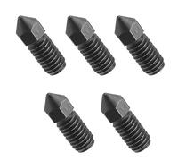 The Lord of the Tools 5PCS Extruder Nozzles 0.4mm M6 Compatible with AnkerMake M5 3D Printer Solid Hardened Steel Nozzle Head 3D Printer Accessories
