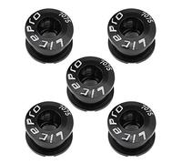 The Lord of the Tools 5pcs M8 MTB Single Chainring Bolts Kit Black Aluminum Alloy Chainwheel Bolts & Nuts Cycling Disc Screws For Road Bike Mountain Bike