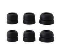 The Lord of the Tools 6 Pairs Double Flange Earphone Silicone Sleeves Compatible with Soundcore Space A40/Life P3 A1 S/M/L Black