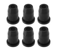 The Lord of the Tools 6pcs 11mm Top Guitar String Ferrules Body String Ferrules String Through Body 6.5mm Hole Compatible with Telecaster Strat Style Electric Guitar(Black)