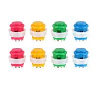 The Lord of the Tools 8PCS Push Button Compatible with Arcade Machine Games Multicolour Video Games Button Replacement 4 Colours for 24mm Mounting Holes