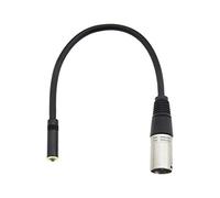 The Lord of the Tools Mini-Jack 3.5mm 1/8 inch Stereo TRS Female Socket to 3 Pins XLR Male Plug Audio Adapter Converter Cable Line 0.3M/1Ft Wires Black