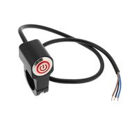 The Lord of the Tools Motorcycle Self-Reset Handlebar Switches 12V 10A CNC Indicator Switch for Motorbike Scooter (Red Light)