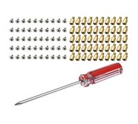 The Lord of the Tools PC Case Motherboard Screws Kit, M3x6x4mm Brass Standoffs M3x5mm Screws with Screwdriver for Hard Drive Computer Case Motherboard