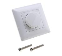 The Lord of the Tools Push On/Off Rotary Trailing-Edge Dimmer Switch 0-10v Dimming Power Supply Dimmer Knob NO Polarity Switch for Dimmable LED Incandescent and Halogen Bulbs White