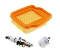 The Lord of the Tools Set of 3 Lawn Mower Air Filter Fuel Filter Spark Glow Plug Kit 4149 141 0300 0000 350 3503 CMR5H Compatible with Stihl SP92C SP92TC KM94R