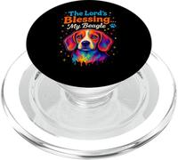 The Lord’s Blessing Beagle Dog Faith Fun Colorful Design PopSockets PopGrip for MagSafe