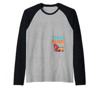 The Lord’s Blessing French Bulldog Dog Faith Colorful Design Raglan Baseball Tee