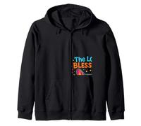 The Lord’s Blessing French Bulldog Dog Faith Colorful Design Zip Hoodie