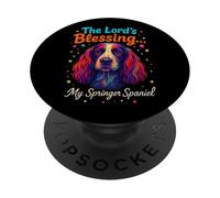 The Lord’s Blessing Springer Spaniel Fun Dog Faith Christian PopSockets Adhesive PopGrip