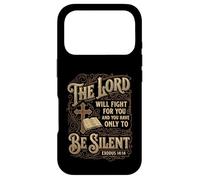The Lord Will Fight For You Be Silent Exodus 14 Bible Verse Case for iPhone 17 Pro