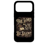 The Lord Will Fight For You Be Silent Exodus 14 Bible Verse Case for iPhone 17 Pro Max