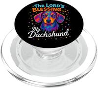 The Lords Blessing Dachshund Dog Faith Fun Colorful Design PopSockets PopGrip for MagSafe