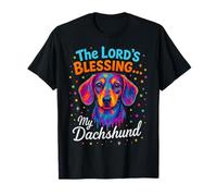 The Lords Blessing Dachshund Dog Faith Fun Colorful Design T-Shirt