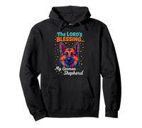The Lords Blessing German Shepherd Dog Faith Colorful Design Pullover Hoodie