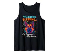 The Lords Blessing German Shepherd Dog Faith Colorful Design Tank Top