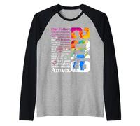 The Lord's Prayer 2019 Religious Jesus 7TH Birthday Raglan Baseball Tee