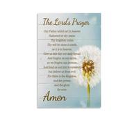 The Lords Prayer Scripture (2) Wall Art Prints Neutral Vintage Canvas Posters Painting For Home Bedroom Dorm Wall Decor 16x24inch(40x60cm)