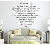 The Lords Prayer Wall Sticker Bedroom Living Room Decal Kitchen Decor,Black,64cmwidex57cmhigh