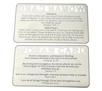 The Lord's Prayer Wallet Card, Lord's Prayer Wallet Card Silver Religious G-ifts For Christian Bible Verse Metal Card Easter Prayer Gift Scripture G-ifts