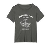 The Losers Club Est. 1958 Derry, Me Apparel T-Shirt, Women's Plus, Asphalt Grey, 4X