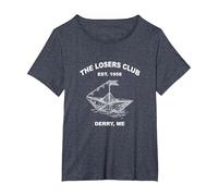 The Losers Club Est. 1958 Derry, Me Apparel T-Shirt, Women's Plus, Heather Blue, 2X
