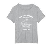 The Losers Club Est. 1958 Derry, Me Apparel T-Shirt, Women's Plus, Heather Grey, 3X