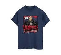 The Lost Boys Women's Vampires Everywhere Cotton Boyfriend T-Shirt in Navy | Size: Medium The Lost Boys Navy M