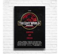 The Lost World 1997, 90s Jurassic Movie Print Vintage Film Poster, A4 and A3 Frame Options Available, Home, Pub, Café, Bar Decoration Wall Art Print, House gift for movie lovers (A3 Framed (Black))