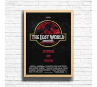 The Lost World 1997, 90s Jurassic Movie Print Vintage Film Poster, A4 and A3 Frame Options Available, Home, Pub, Café, Bar Decoration Wall Art Print, House gift for movie lovers (A3 Framed (Oak))