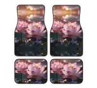 The Lotus in Full Bloom Car mats, 4-Piece Set | Suitable for Cars, SUVs, Trucks | Dirt-Resistant and Easy to Clean