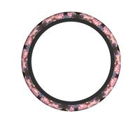 The Lotus in Full Bloom Pattern Steering Wheel Cover 15 inches, Universal for All Seasons, Highly Elastic and Easy to Install